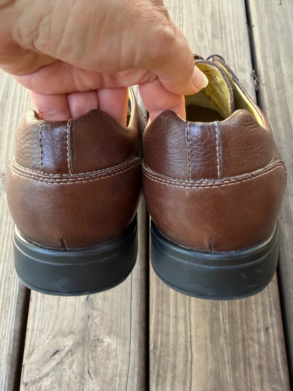 Studio Belvedere Men's Brown Bay Bridge Leather Lace-Up Derby Shoes 10.5 EEE